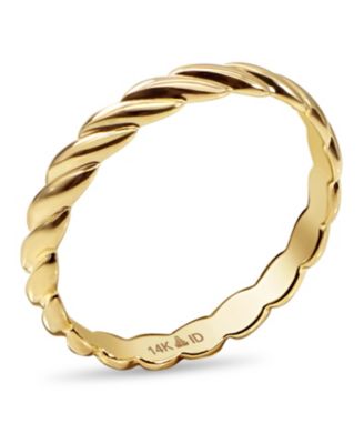 Twisted Rope Ring in 14K Gold, Size 6, approx. 1.9 grams