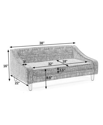 Gray Durable Elevated Dog Sofa Bed Pet Sofa with Modern Irregular Armrest Design Comfortable Soft Dog Sofa