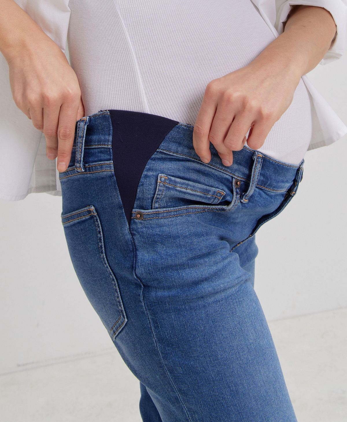 HATCH Collection Maternity The Under the Bump Slim Jean view 3 — MAYCSS fashion products