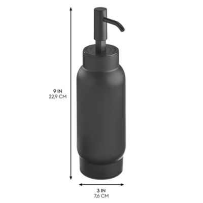 Stainless Steel Soap Dispenser for Bathroom or Kitchen Countertop, Black