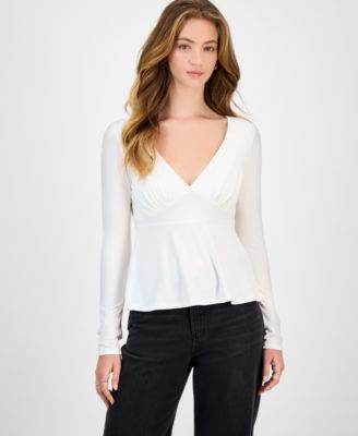 Sincerely Jules - Juniors' Long-Sleeve Babydoll Top