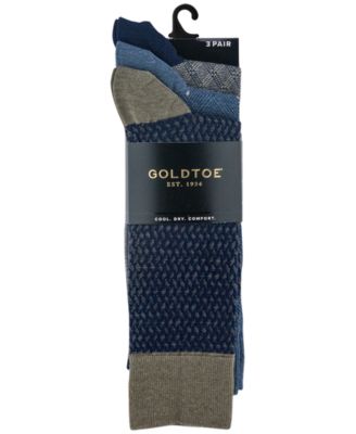 Men's 3-Pack Niles Dress Reinforced Toe Crew Socks