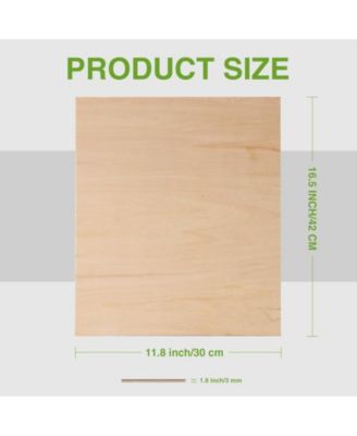 3D Puzzles Plywood Sheets for Laser Cutting, Engraving Wood Burning, Thin Unfinished Wood Boards for Craft, Multicolored, 11.81"16.54"0.79"