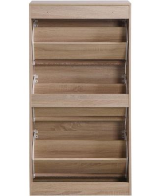 3 Drawer Shoe Storage Cabinet, 3 Tier Wood Shoe Rack Storage Organizer for Entryway