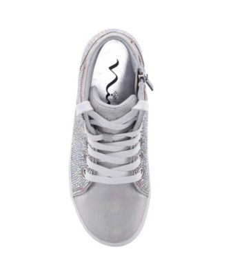 Girls Side Zip High Top Athletic Shoes