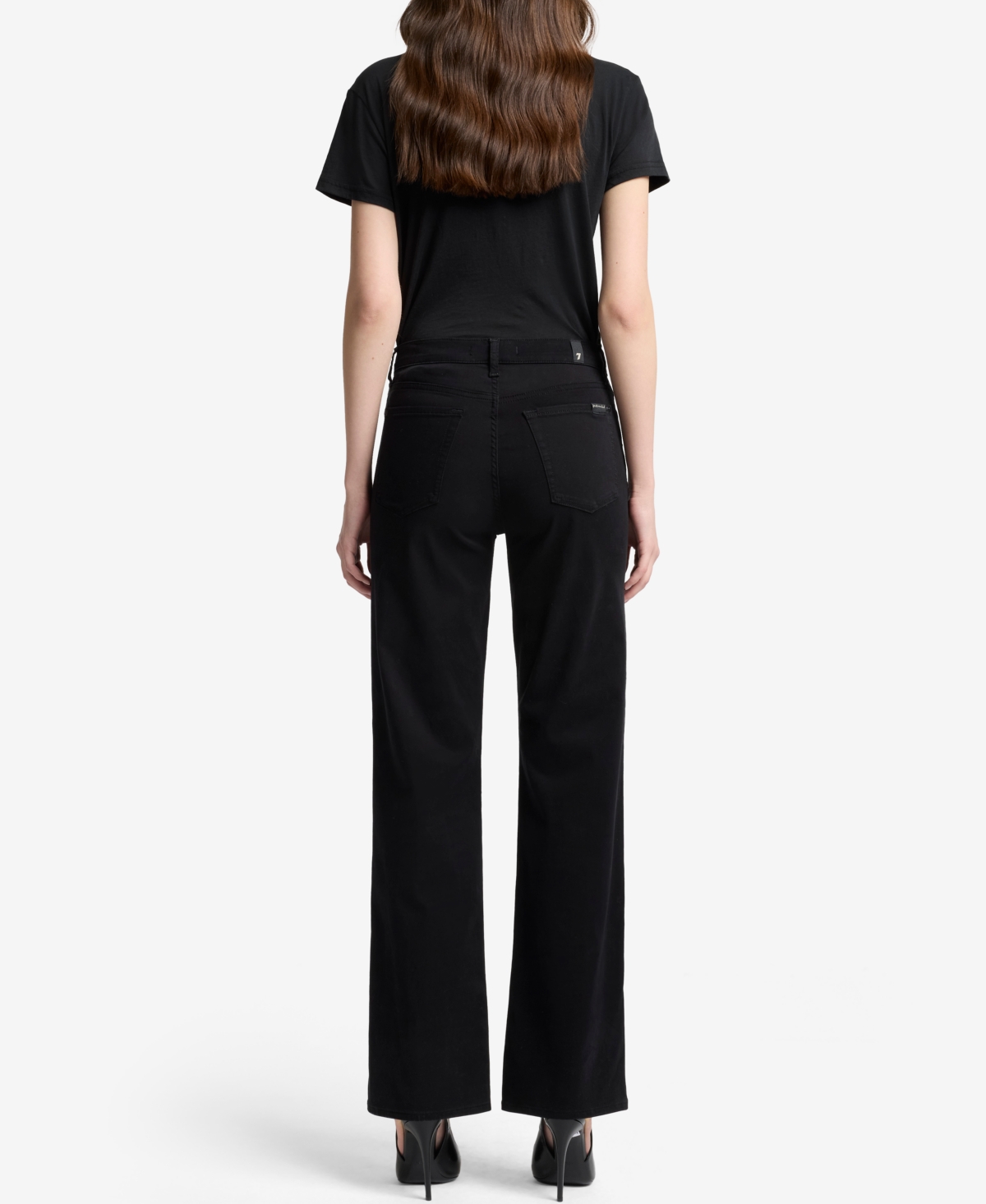 7 For All Mankind Women's Alexa Wide-leg Jeans In Black