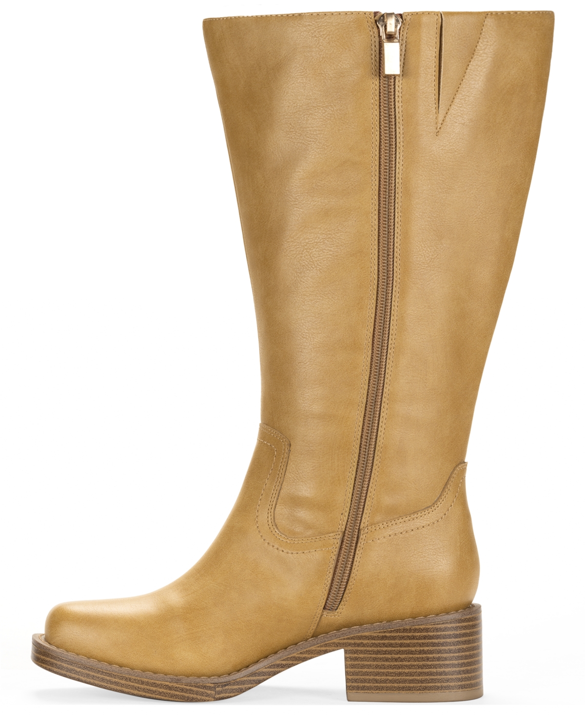 Wild Pair Women's Warblerr Wide Calf Square Toe Tall Boots, Macy's Exclusive In Yellow