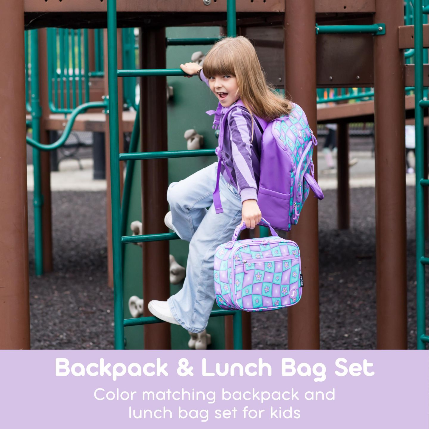 Рюкзак J World Junior With Lunch Box For School для детей, цвет: Чёрный — фото 8