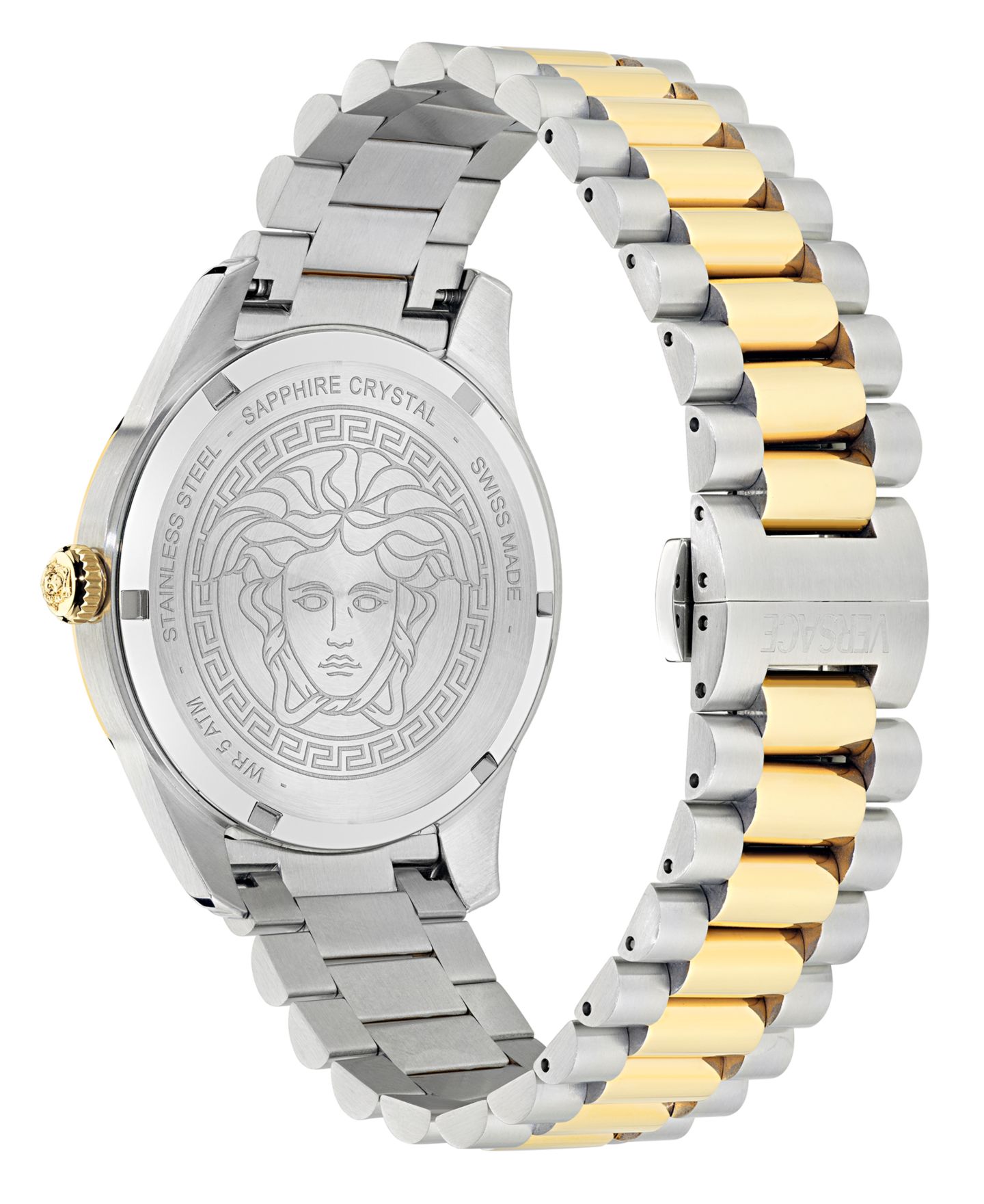 Мужские часы Versace Swiss Apodis GMT Two-Tone Bracelet Watch 41mm — фото 3