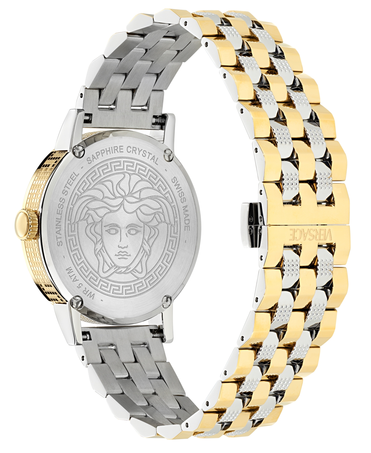 Versace Men's Swiss Albireo Two-tone Bracelet Watch 40mm In Multi
