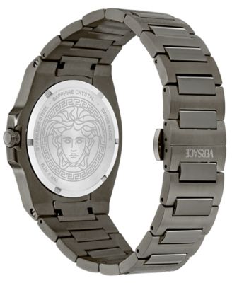 Men's Swiss Tolomeo Gunmetal Ion Plated Bracelet Watch 40mm