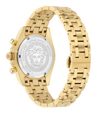 Men's Swiss Chronograph Fornax Gold Ion Plated Bracelet Watch 43mm