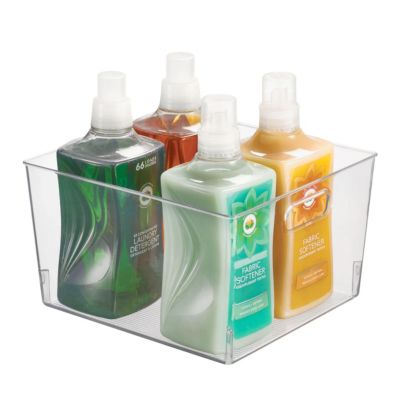 Plastic Household Cubby Storage Organizer Container Bin - 4 Pack - Clear, USA Made