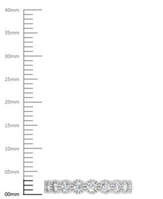 Diamond Milgrain Bead Frame Eternity Band (1 ct. t.w.) in Platinum or 14k Gold