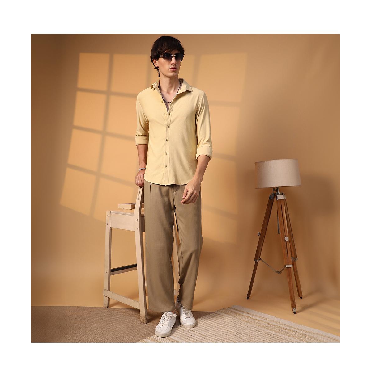 Campus Sutra Men's Criss-Cross Shirt