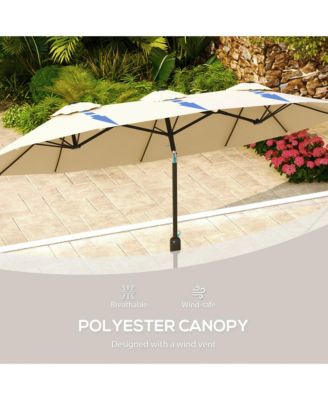 9.7' Double-sided Patio Umbrella with Tilt Outdoor Umbrella,