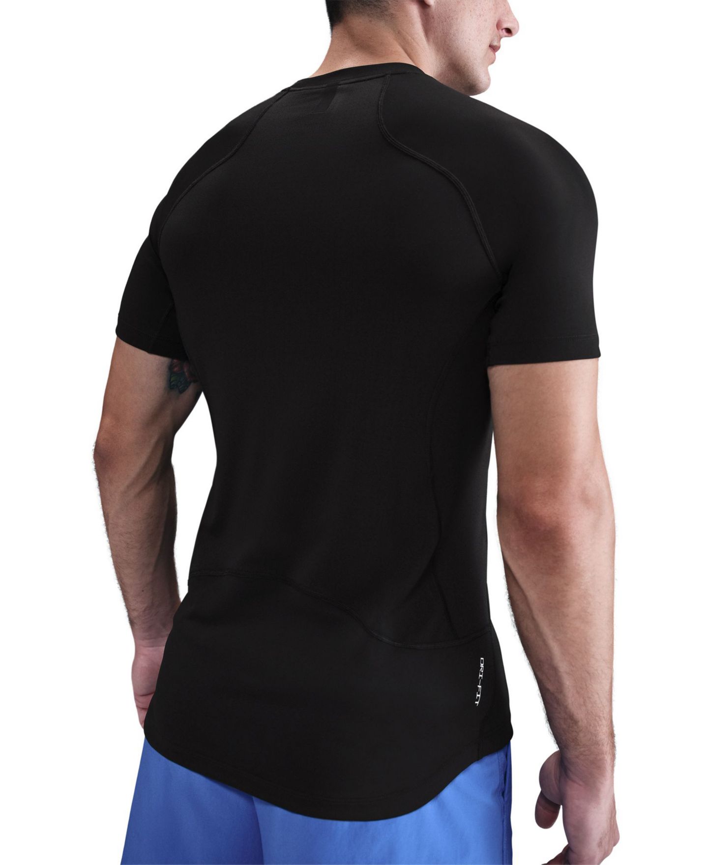 Мужская футболка Nike Pro Training Dri-Fit Short-Sleeve, цвет: Чёрный / Белый — фото 3