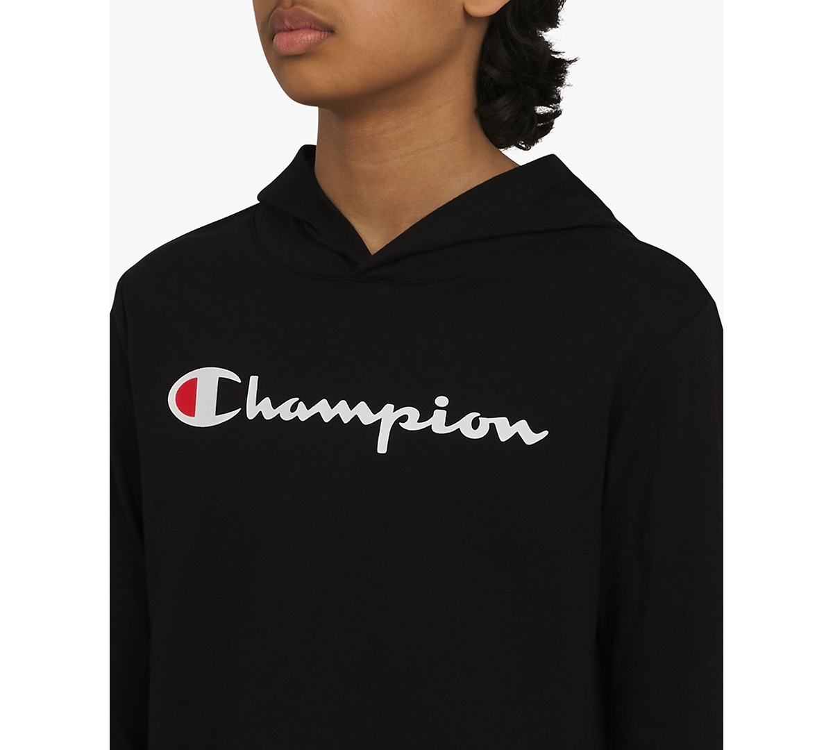 Champion Big Boys Signature Pullover Hoodie In Black