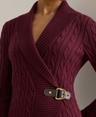 Petite Buckled Cotton Sweater