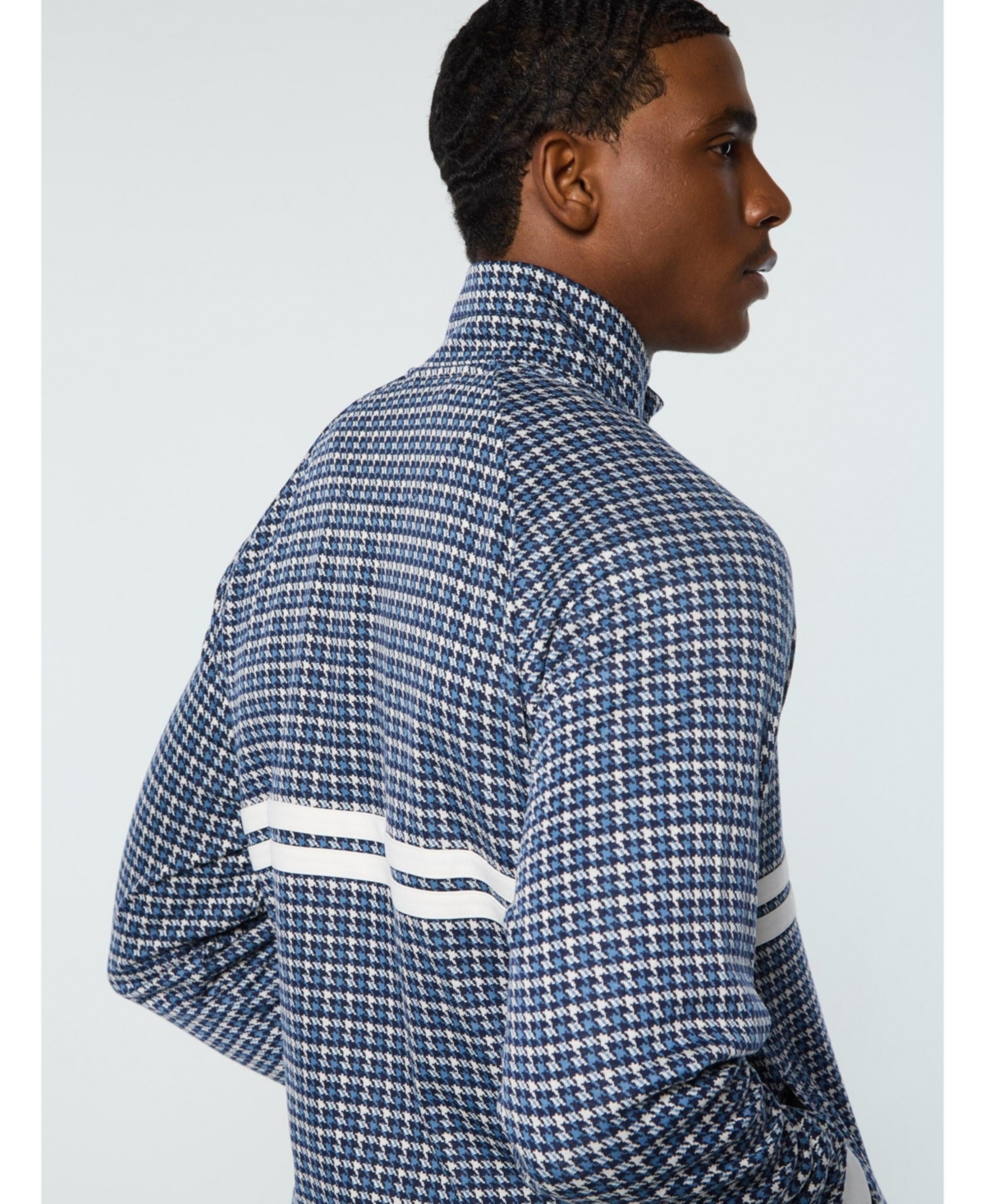 Sergio Tacchini Dallas Houndstooth Track Jacket In Blue
