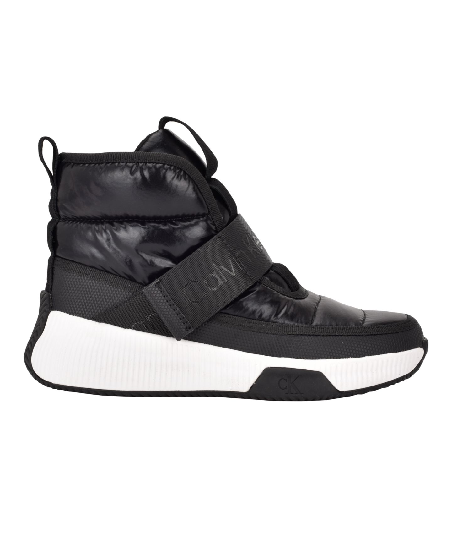 Женские кроссовки Calvin Klein Mabon Cozy Nylon High Top Sneaker Boot, цвет: Чёрный — фото 3