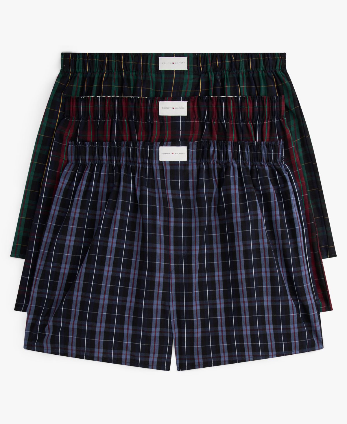 Мужская одежда Комплект из 3-х хлопчатобумажных классических тканых боксеров