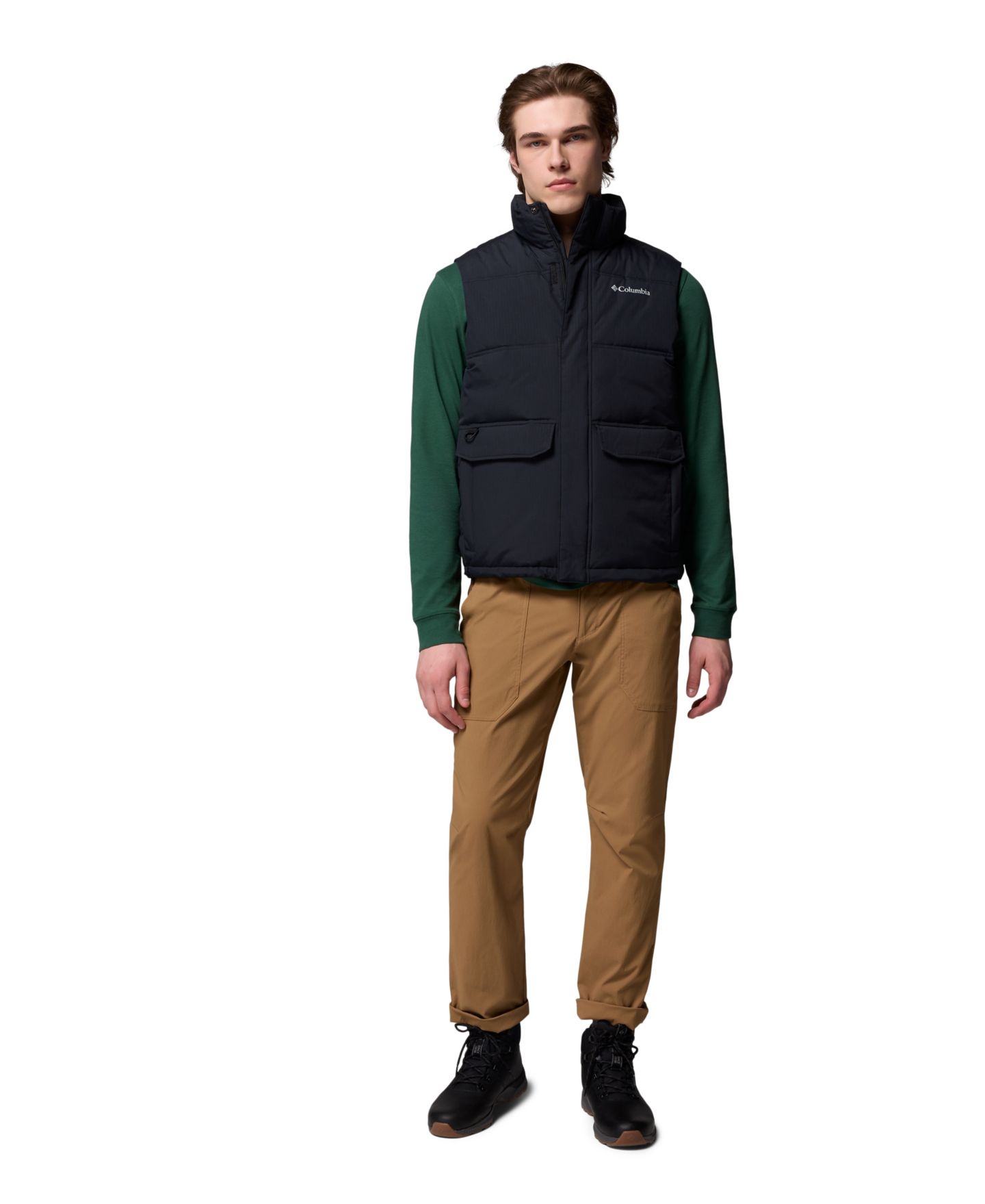 Мужской жилет Columbia Landroamer Puffer Vest, цвет: Чёрный — фото 3