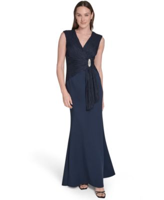 Petite Sleeveless V-neck Dress