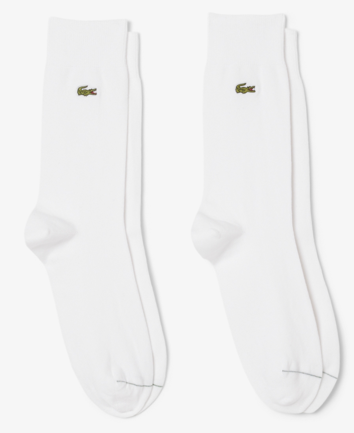 Lacoste Unisex 2-pack High Height Crew Socks Set In White