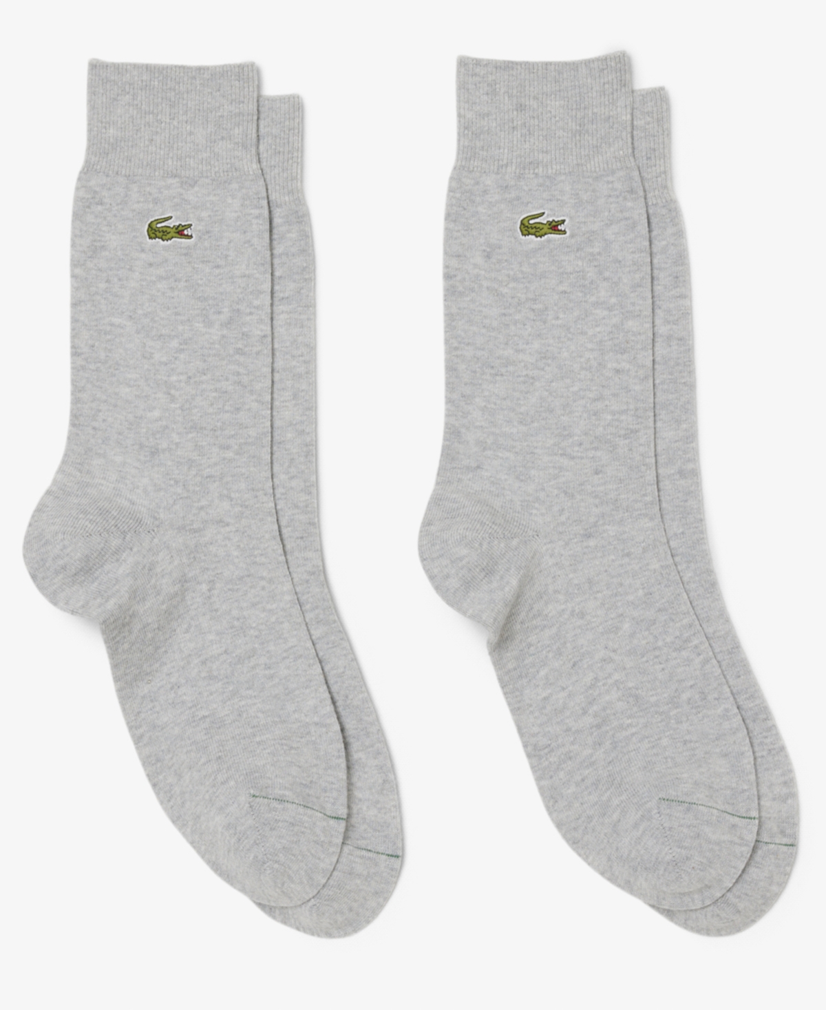 Lacoste Unisex 2-pack High Height Crew Socks Set In Gray