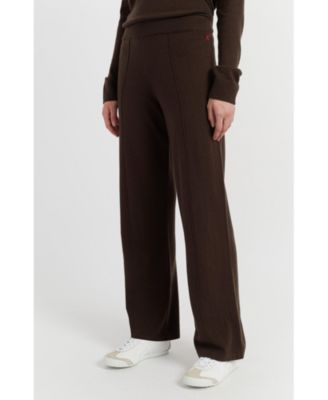 Women's Chinti and Parker Wool and Cashmere Wide Leg Track Pant