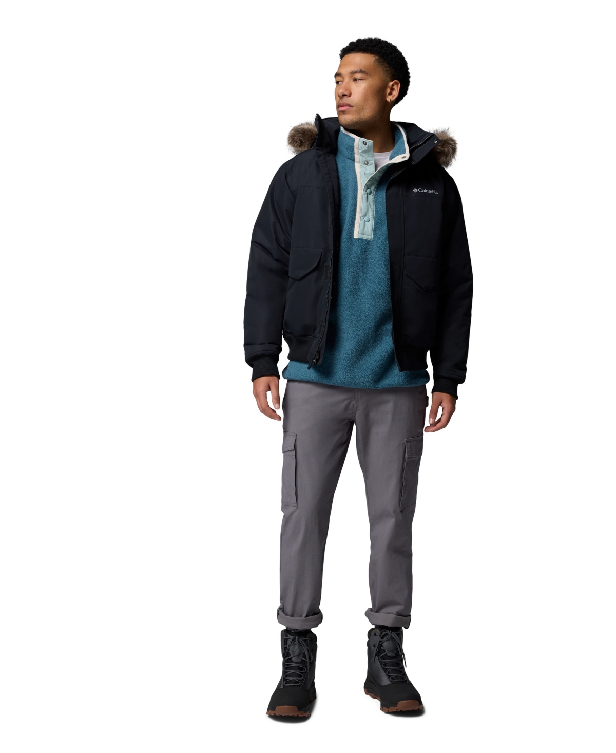 Columbia Men's Cape Ridge Bomber Jacket In Blue