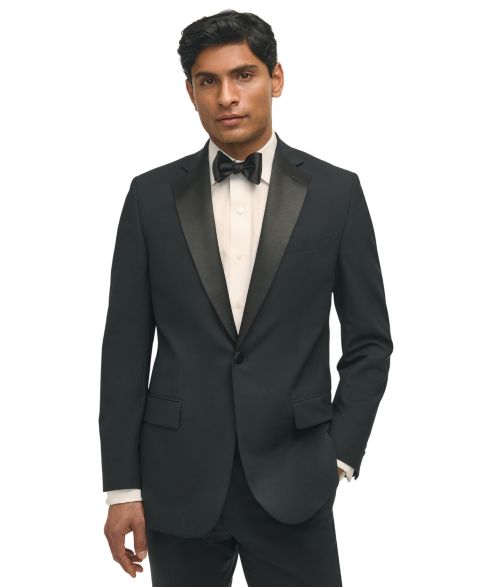 Мужские куртки Brooks Brothers Classic-Fit Wool Blend Tuxedo Suit Separates, цвет: Чёрный