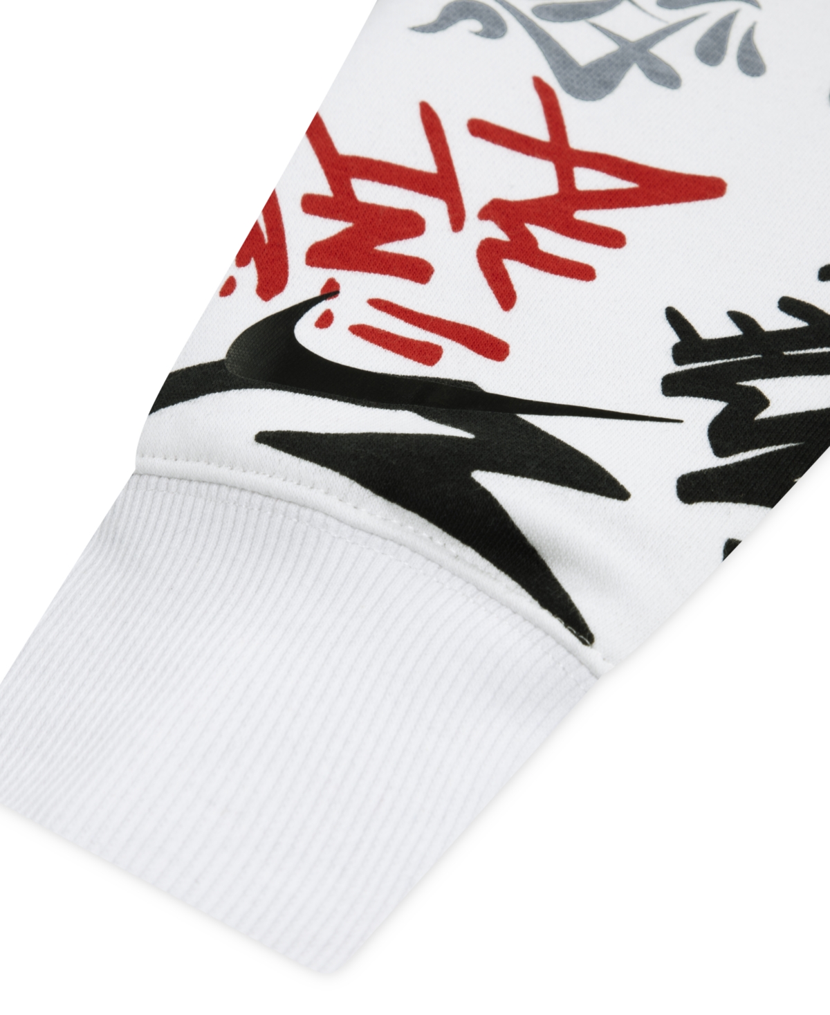 Nike 3brand By Russell Wilson Graffiti-printed Cropped Hoodie In Multi
