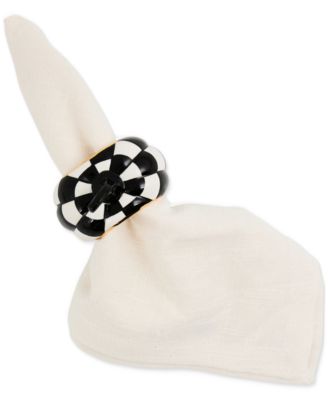 Courtly Check Pumpkin Napkin Rings, Set of 4