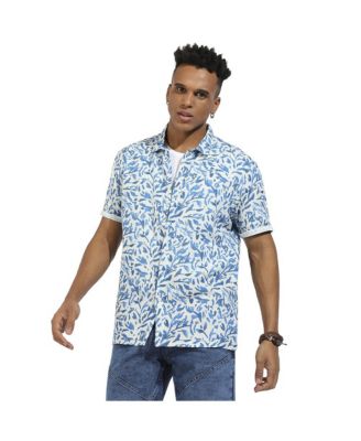 Men's Blue Foliage Strokes Shirt