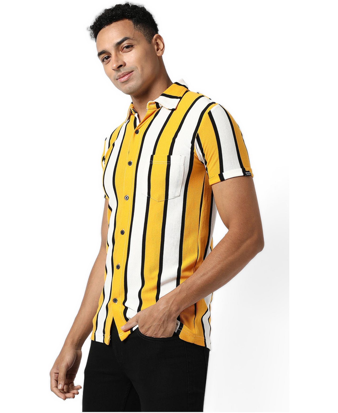 Мужская рубашка Cahoot Dramatic Striped, цвет: Жёлтый — фото 6