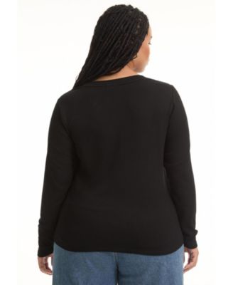 Women's June + Vie Ribbed Crewneck Top
