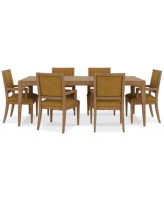 Everleigh Dining 7-Pc. Set (Table & 6 Upholstered Back Arm Chair)