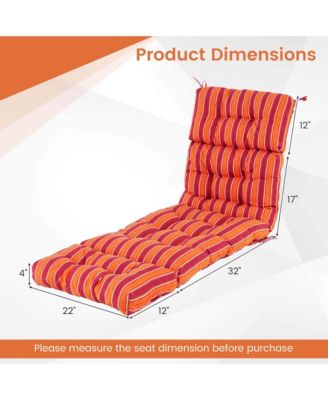 73'' Lounge Chaise Cushion Padded Recliner Cushion