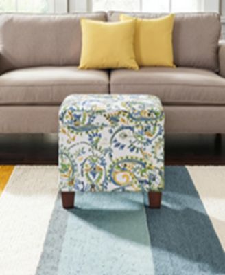 21.5" Canvas Fabric Madison Storage Ottoman