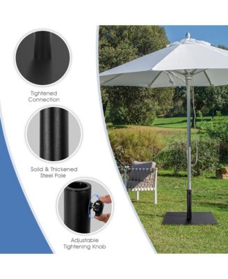25'' Square Patio Umbrella Base Weighted 42 LBS Outdoor Market Stand Footpads