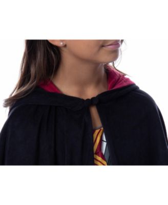 Big Girls Gryffindor House Uniform Sleeveless Nightgown Pajama With Cape