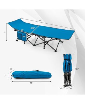 Wide Foldable Camping Cot with Carry Bag