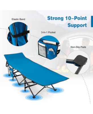 Wide Foldable Camping Cot with Carry Bag