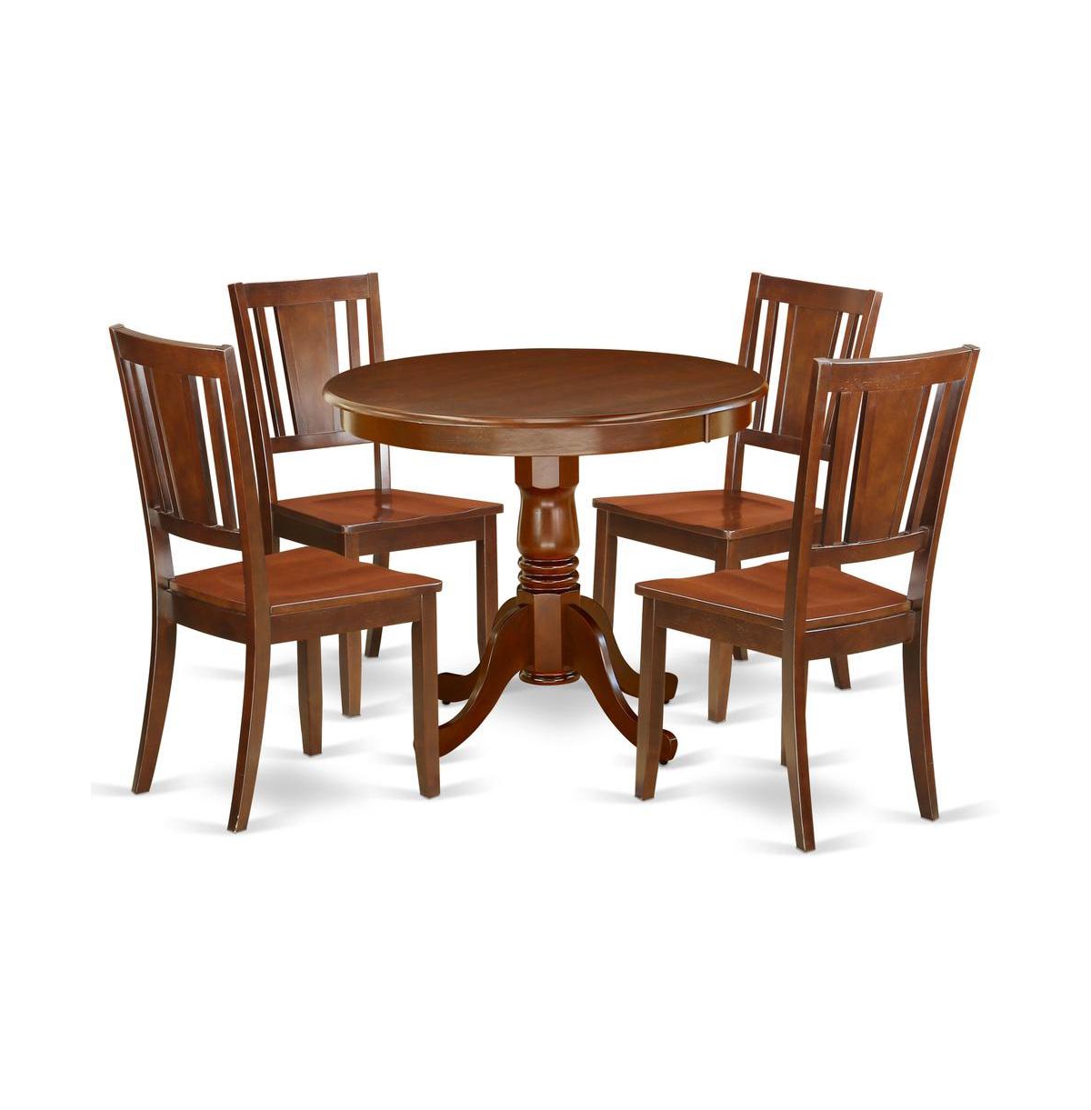 East West Furniture Dining Room Set Mahogany