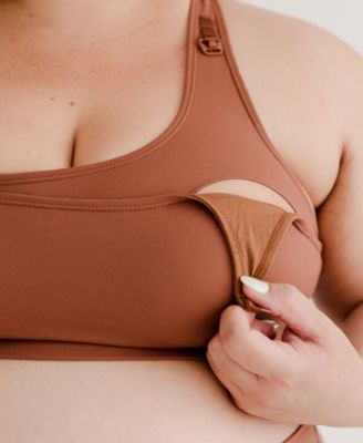 Women's High Impact Racer Back Maternity & Nursing Sports Bra with Easy-Release Breastfeeding Clips