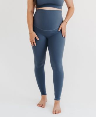 Women's Athletic Maternity Legging with Scrunched Butt Design and Supportive Belly Band
