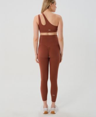 Women's Athletic Maternity Legging with Scrunched Butt Design and Supportive Belly Band