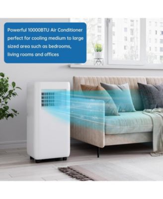10,000 BTU Portable 3-in-1 Air Conditioner - Rapid Cooling, Energy Efficient, 24-Hour Timer & Remote, Ultra-Quiet, Ideal for Bedrooms, Apartments